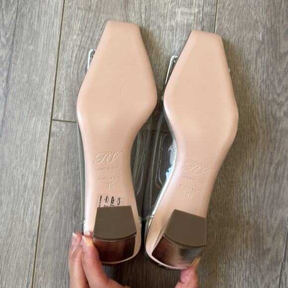 NEW Roger Vivier Belle Vivier Argento Silver Transparent Pumps Size 35 - Picture 4 of 5